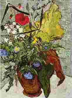 Vincent Van Gogh Wild Flowers and Thistles in a Vase Germany oil painting art